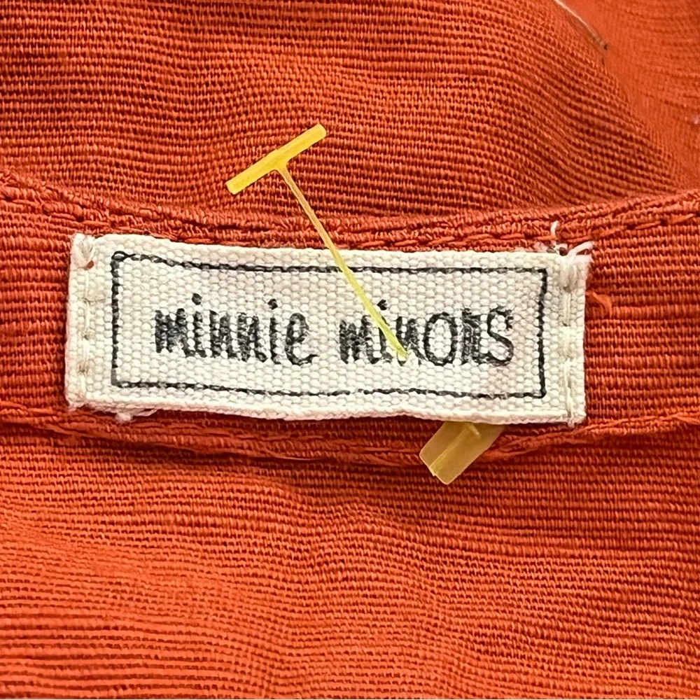 Vintage Y2K Minnie Minors Embroidered Tunic Pant Set Coin Detail Coral 6/7